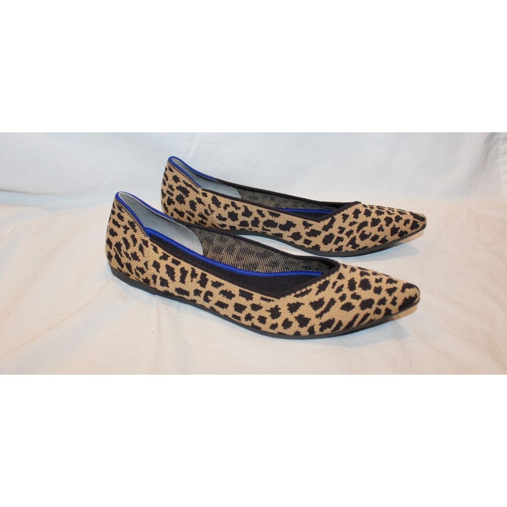Rothy’s The Point Flats Retired Leopard Wildcat Pointed Toe Shoes Women’s 10 NEW